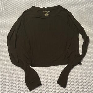 American Eagle Outfitters Classic Black Long Sleeve Top